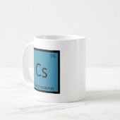 Cs - Champosaurus Dinosaur-Element Symbol Kaffeetasse (Vorderseite Links)