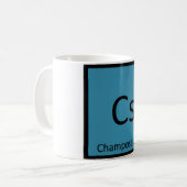 Cs - Champosaurus Dinosaur-Element Symbol Kaffeetasse (Vorderseite Links)