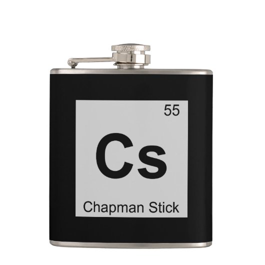 Cs - Chapman Stick Music Chemistry Periodic Table Flachmann (Vorderseite)