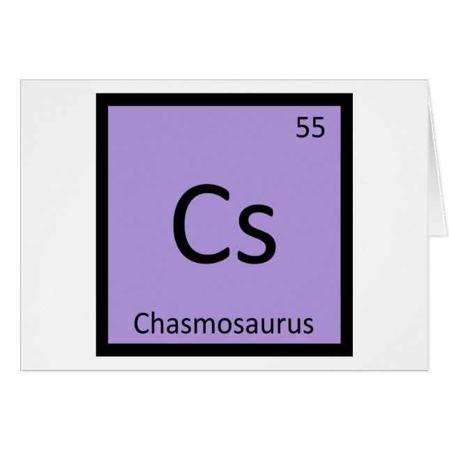 Cs - Chasmosaurus Dinosaur Chemical Element (Vorderseite (Horizontal))