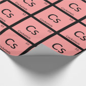 Cs - Cockatiels Chemistry Periodic Table Element Geschenkpapier (Ecke)