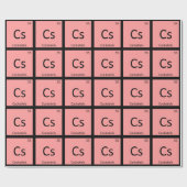 Cs - Cockatiels Chemistry Periodic Table Element Geschenkpapier (Flach)