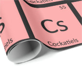 Cs - Cockatiels Chemistry Periodic Table Element Geschenkpapier (Rolleneckpunkt)
