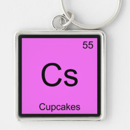 CS — Cupcakes Chemistry Element Symbol Dessert T-S Schlüsselanhänger