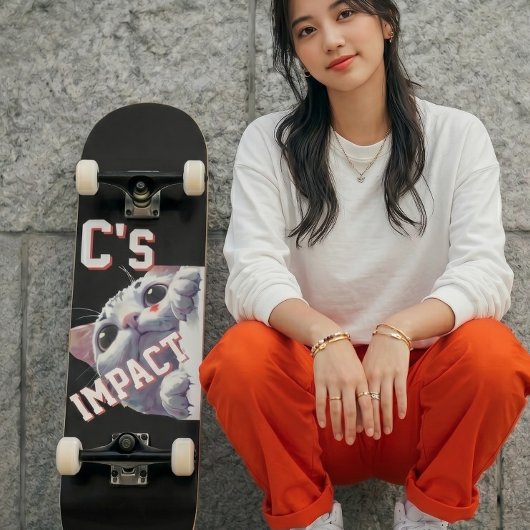 C's IMPACT Cute Cat  Skateboard