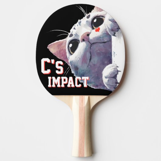 C's IMPACT Cute Cat  Tischtennis Schläger (Vorderseite)