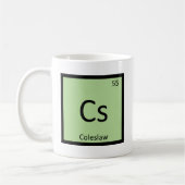 Cs - Kohlsalat-Chemie-Periodensystem-Symbol Kaffeetasse (Links)