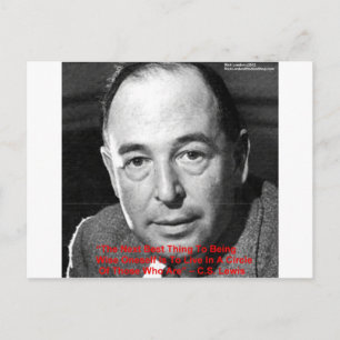 CS Lewis "Surround Yourself" Zitate von Weisheit Postkarte