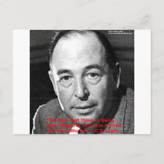 CS Lewis "Surround Yourself" Zitate von Weisheit Postkarte (Vorderseite)
