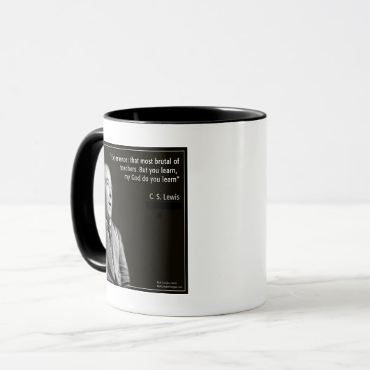 CS Lewis Zitat "Mein Gott" Tasse (Vorderseite Links)