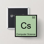 CS - Symbol-T-Shirt für Computerwissenschaften - C Button (Vorne & Hinten)