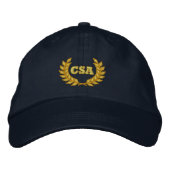 CSA mit Lorbeer (bestickt) Bestickte Kappe (Vorderseite)