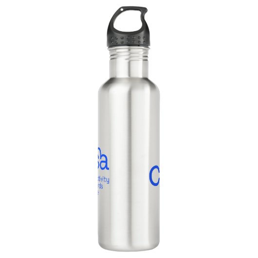 CSA Wasserflasche aus Edelstahl Edelstahlflasche (Vorderseite)