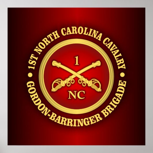 CSC -1. North Carolina Cavalry Poster (Vorne)