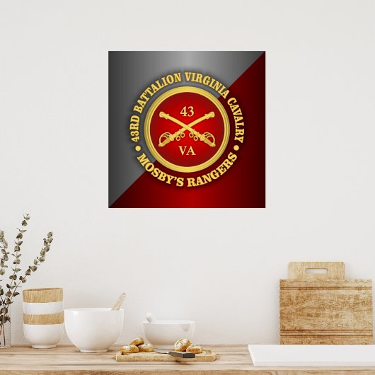 CSC -43. Battalion Virginia Cavalry (Mosby) Poster (Küche)