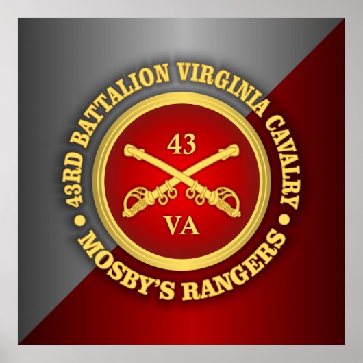 CSC -43. Battalion Virginia Cavalry (Mosby) Poster (Vorne)