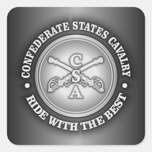 CSC - Reiten mit dem Besten Quadratischer Aufkleber (Vorderseite)