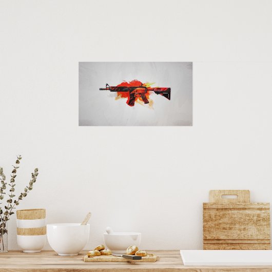 CSGO M4A4 Howl Painting Poster (Küche)