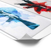 CSGO Wasserfarbenwaffen Poster (Ecke)