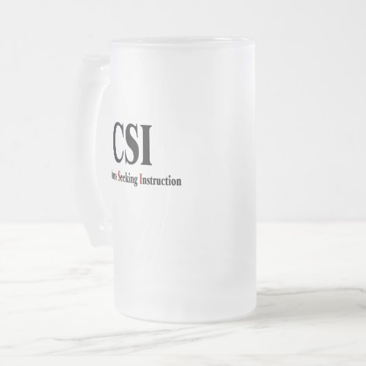 CSI Christians Mattglas Bierglas (Vorderseite Links)