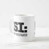 CSI: Cool Story Investigator Kaffeetasse (Vorderseite Links)