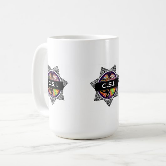 CSI Las Vegas Fernsehshow-Tassen-Geschenk Kaffeetasse (Vorderseite Links)