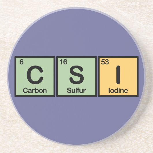 CSI machte von den Elementen Getränkeuntersetzer (Vorne)