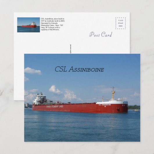 CSL Assiniboine Postkarte (Vorne/Hinten)