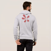 CSL St. Augustine Zippered Gray Hoodie Dark Red (Schwarz voll)