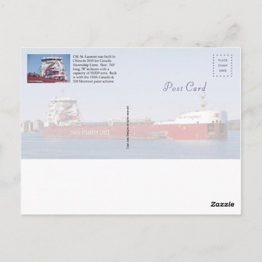 CSL St. Laurent Postkarte (Rückseite)