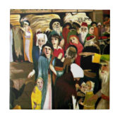 Csontvary - An der Wagelmauer in Jerusalem Fliese (Vorderseite)