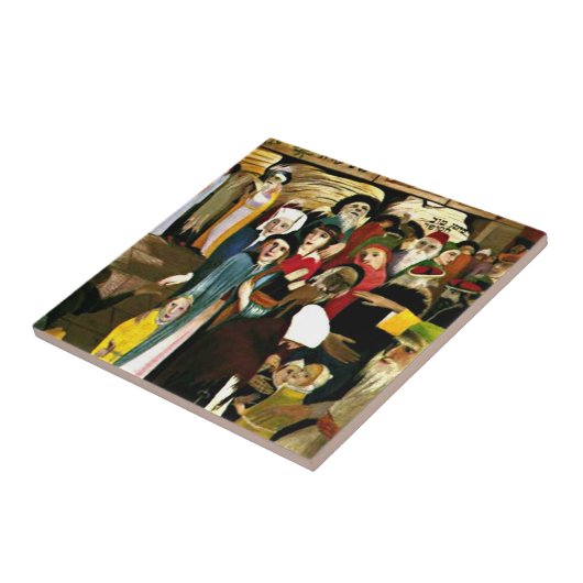 Csontvary - An der Wagelmauer in Jerusalem Fliese (Seite)