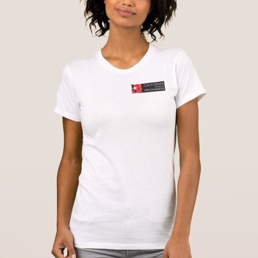 CSP-Logo für Frauen mit schlankem T - Shirt (Vorderseite)