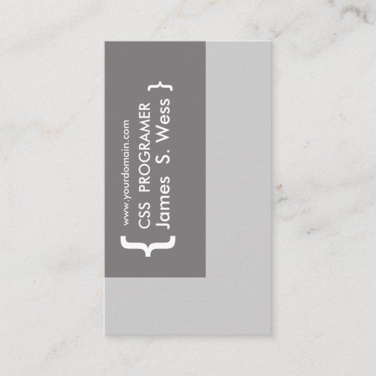 Css-Computerprogrammierer-Entwurf Visitenkarte (Vorderseite)