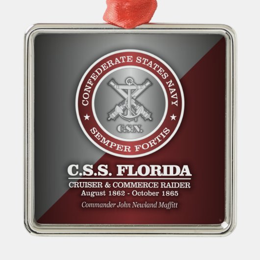 CSS Florida (SF) Silbernes Ornament (Vorne)