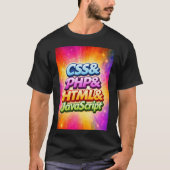 CSS und PHP und HTML und JavaScript T-Shirt (Vorderseite)