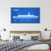 CSS Virginia - Pläne für den Schiffsbau ABD Leinwanddruck (Insitu (Schlafzimmer))