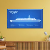CSS Virginia - Pläne für den Schiffsbau ABD Leinwanddruck (Insitu (Wohnzimmer))
