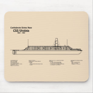 CSS Virginia - Pläne für ein Schiffskonzept - SD Mousepad