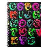 CSVL-FARBEN GRAFFITI ALPHABET-SCHREIBEN NOTIZBLOCK (Vorderseite)