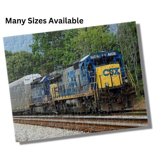 CSX Blue Diesel Lokomotive Motor Bahn Puzzle