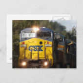 CSX Blue Train Motor Postkarte (Vorne/Hinten)