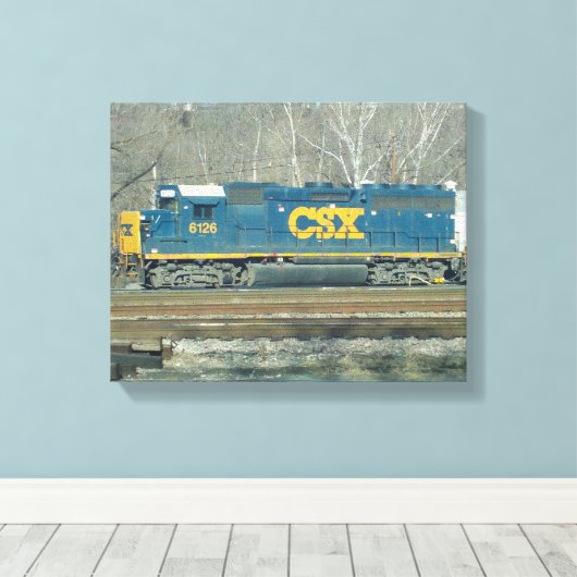CSX Diesel-Motor Leinwanddruck (Insitu (Holzboden))