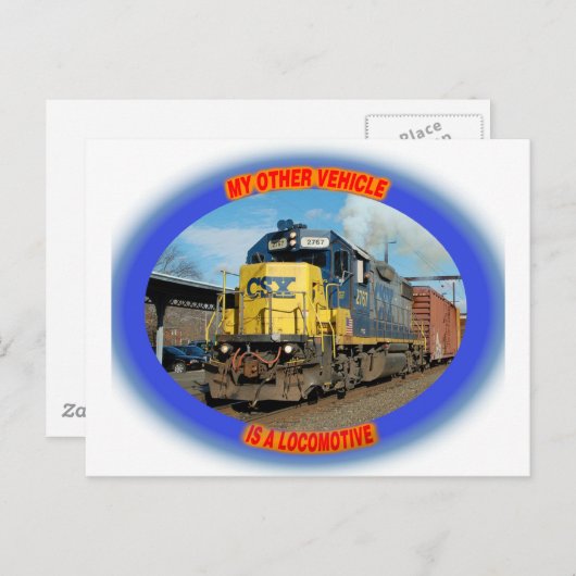 CSX-Lokomotive Postkarte (Vorne/Hinten)