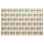 CT Connecticut Dampfkäse Burger Cheeseburger Stoff (Fat Quarter (45,7 x 55,9 cm))