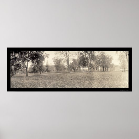 CT Foto 1909 der Universität Wesleyan Poster (Vorne)