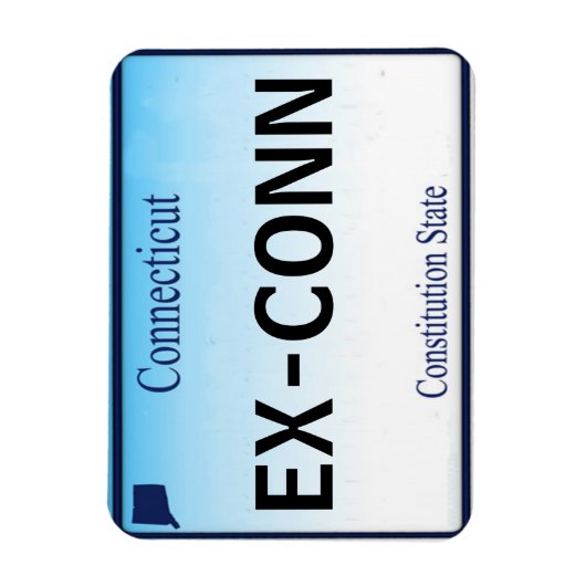 CT License Plate Magnet (Vertikal)