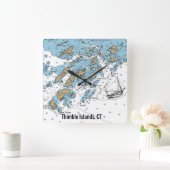 CT Nautic Quadratische Wanduhr (Zuhause)