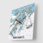 CT Nautic Quadratische Wanduhr (Winkel)