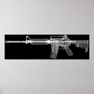 CT/Röntgen-Poster aus echtem AR-15 Gewehr! Hohe De Poster